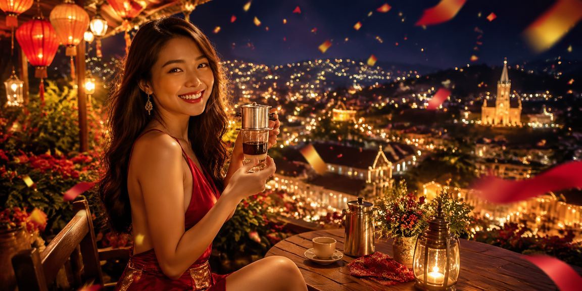 Người dùng tại Đà Lạt thưởng cà phê và theo dõi kết quả cá cược thể thao